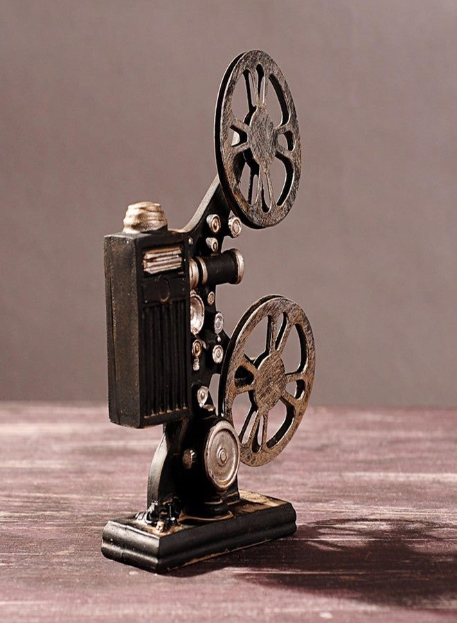 Spiaty Synthetic Resin Vintage Style Film Projector Decorative Model for Home Living Room, Black Metal, Retro Home Cinema Decor - Image 4